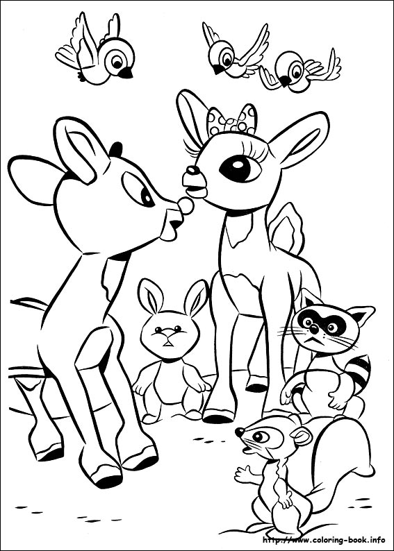Plansa de colorat cu Rudolph 26 19